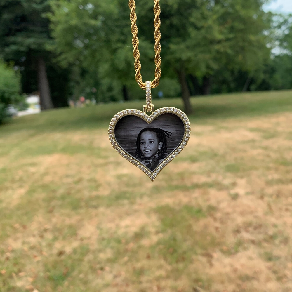 Custom Heart Photo Necklace DAR Custom Jewelry