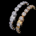 Clustered Tennis Bracelet in White and Gold | Dar Custom Jewelry