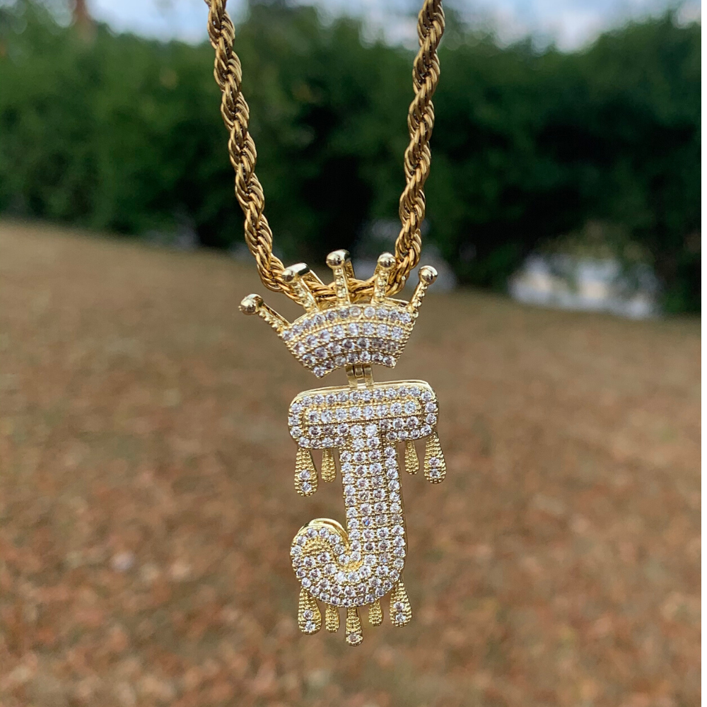 Crown Initial Letter DAR Custom Jewelry