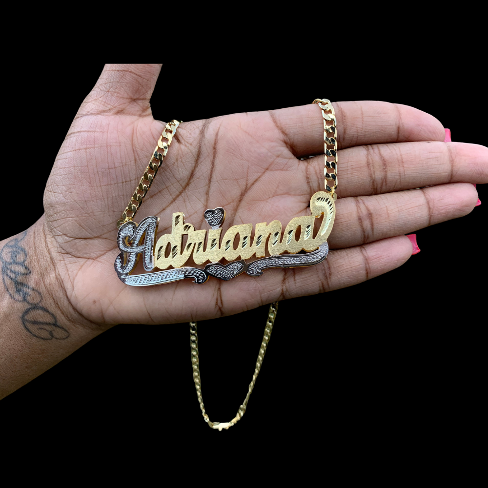 DAR XL Nameplate Necklace – DAR Custom Jewelry