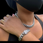 12mm Miami Cuban Necklace & Bracelet Set