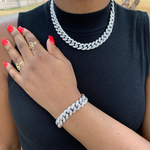 12mm Diamond Miami Cuban Bracelet & Necklace Set