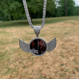 Custom Angel Wings Photo Pendant