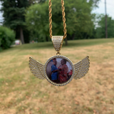 Custom Angel Wings Photo Pendant