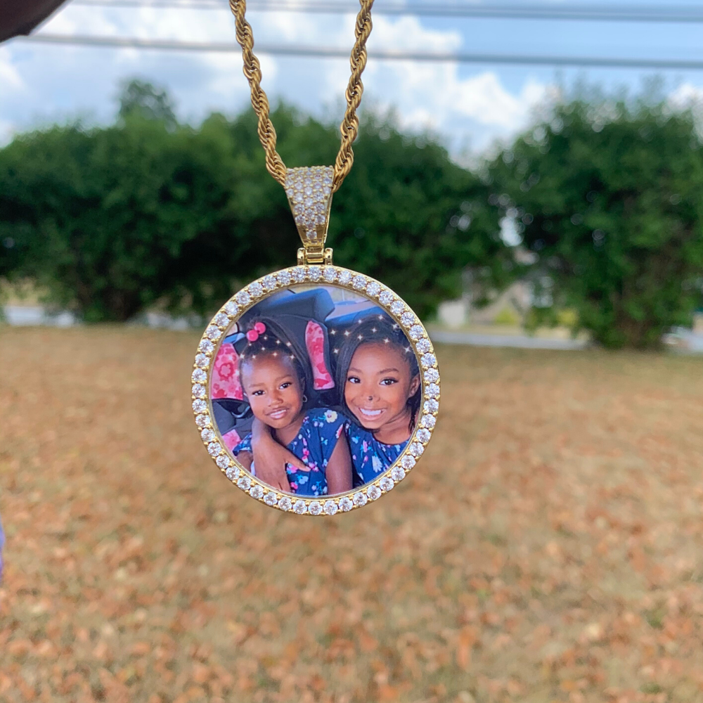 Custom discount portrait necklace