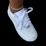 White Gold Tennis Anklet