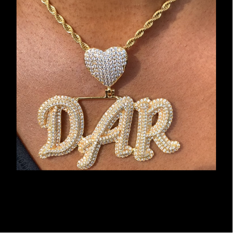 Custom Heart Scripted Necklace
